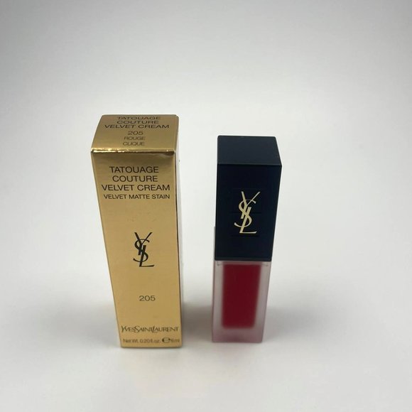 YSL Tatouage Couture Velvet Cream Matte Stain 205 Rouge Clique BRAND NEW - Picture 2 of 3